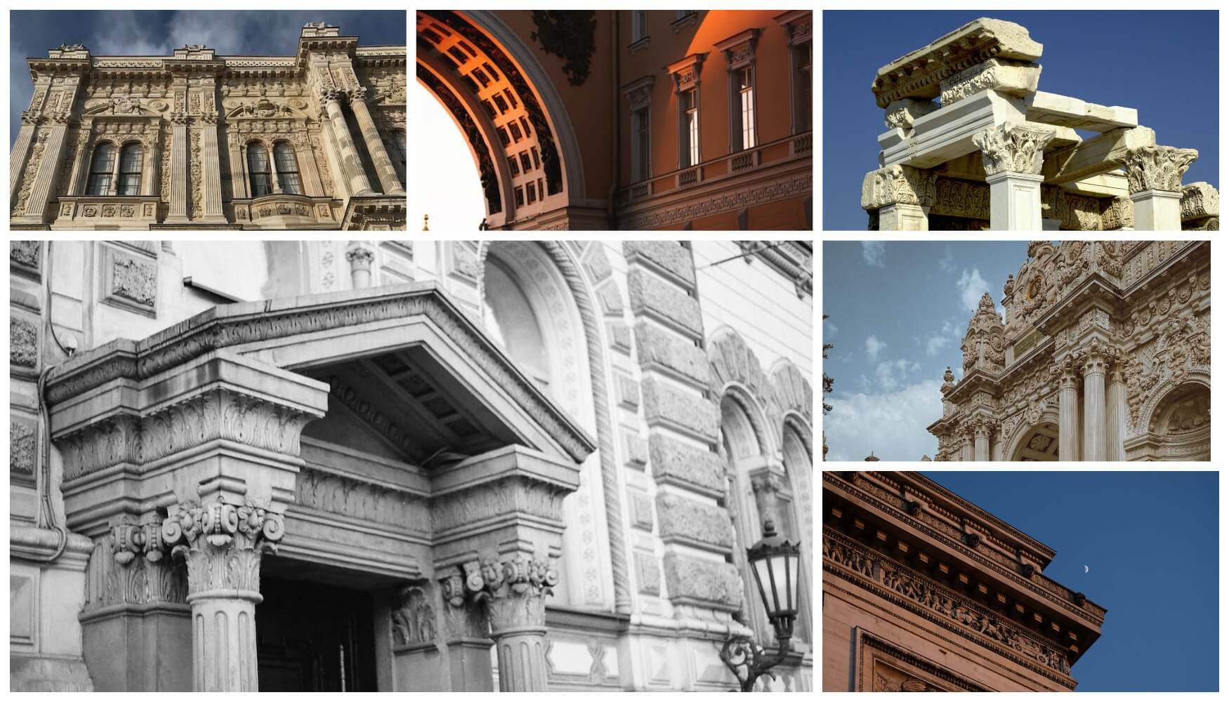 античные украшения фасада 