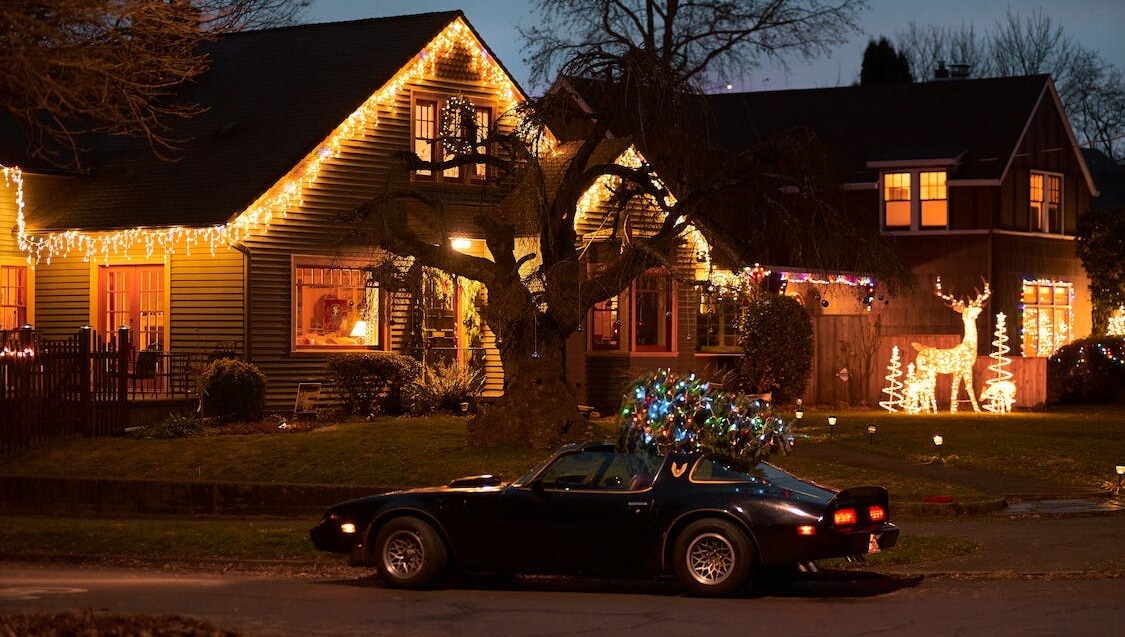 новогодняя подсветка на доме